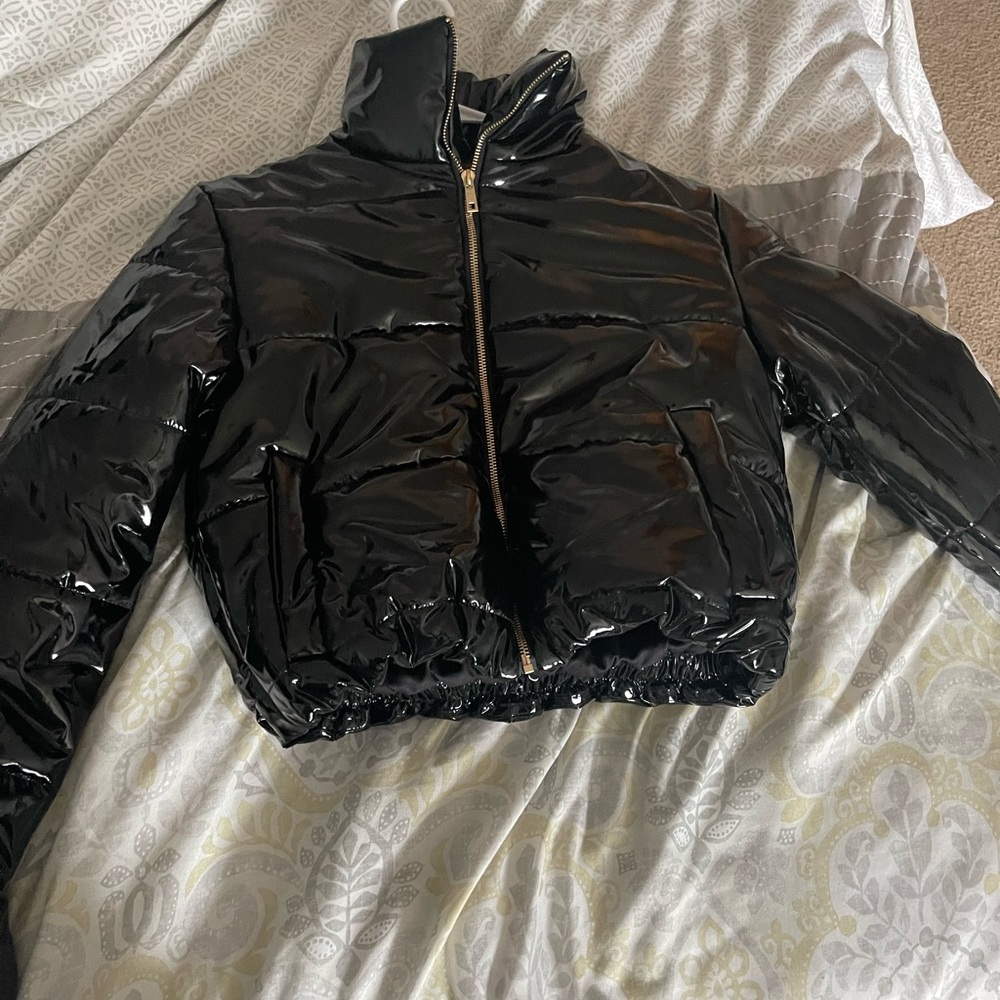 Black bubble coat